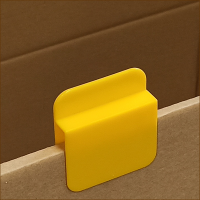 Kartonklammern Kartonlaschenhalter Kunststoff gelb 7 x 7 x 1,7 cm Verpackungseinheit (Stück): 2