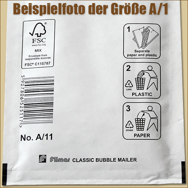 Luftpolstertaschen Gr I/9 DIN A3 weiß Luftpolsterumschläge Versandtaschen 